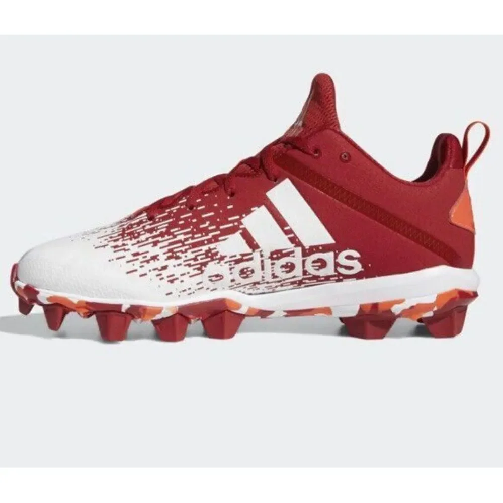 Men's Size 16‎ Adidas Adizero SPARK Mid Football Cleats Red/White EH3442